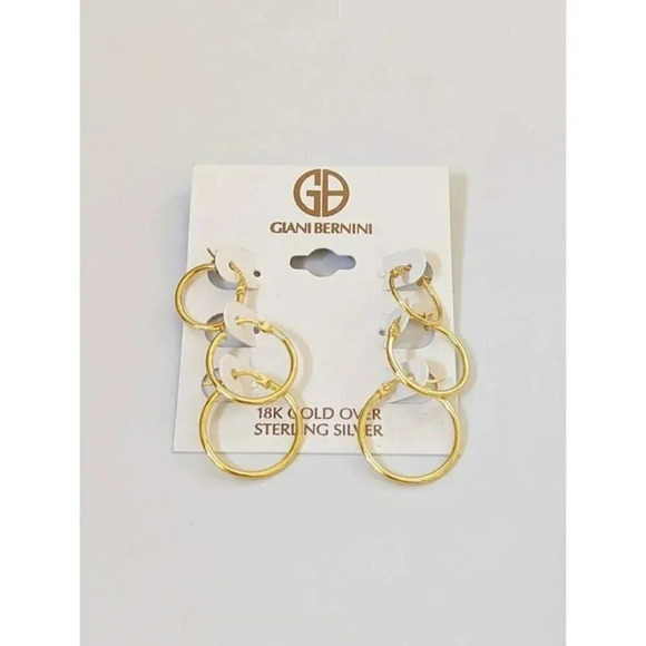 Giani Bernini Women's 3-Pcs Set Polished Round Hoop Earrings (MSRP $85) - Picture 1 of 5